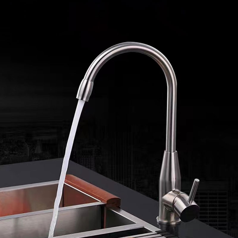 Brushed Nickle Single Handle Kitchen Mixer Tap-YSKF004
