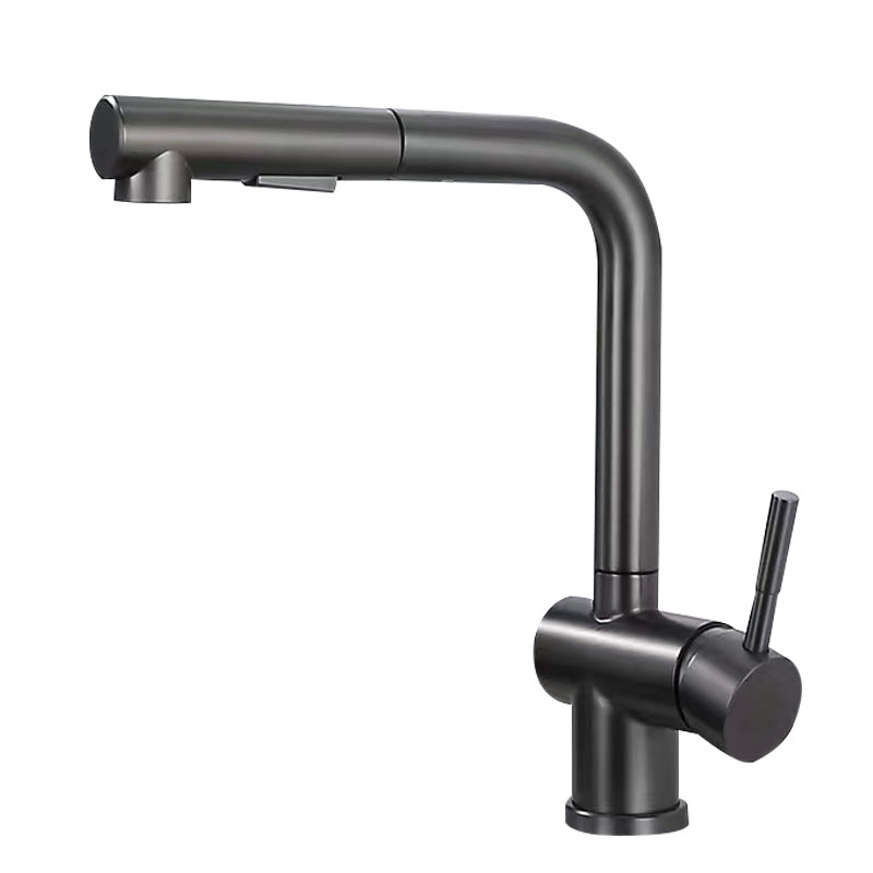 Gunmetal Grey Pull Out Kitchen Sink Faucet-YSKF043