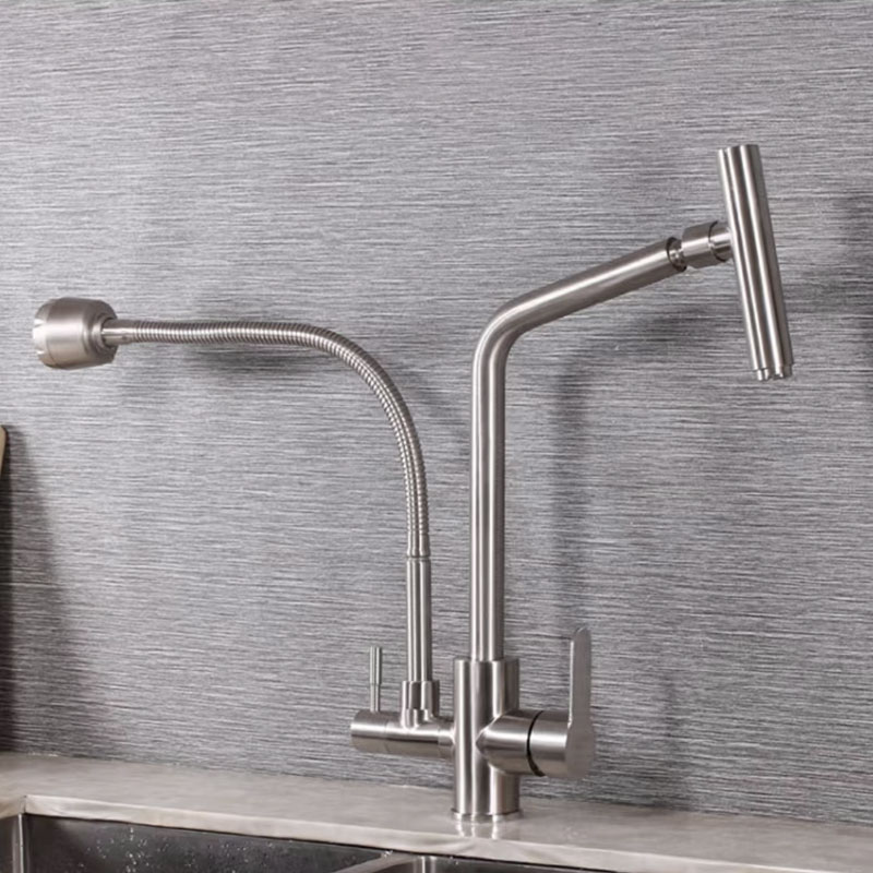 Two Handle Multi-Function Kitchen Sink Faucet-YSKF060