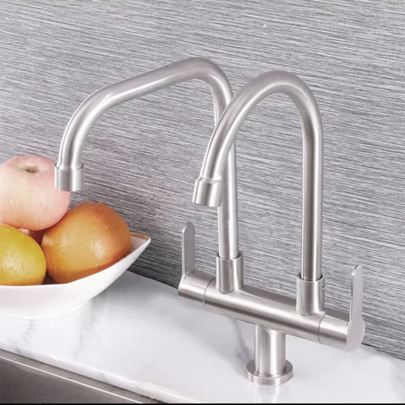 Double Kitchen Cold Water Sink Faucet-YSCF006