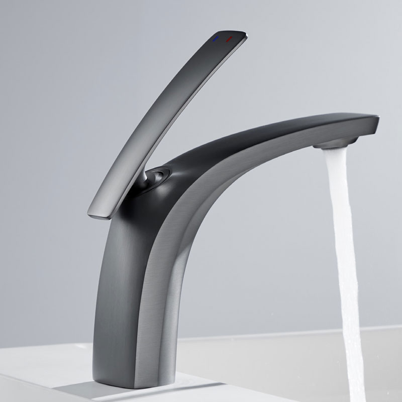 Brass Single Hole White Bathroom Sink Mixer Faucet-YSBF026