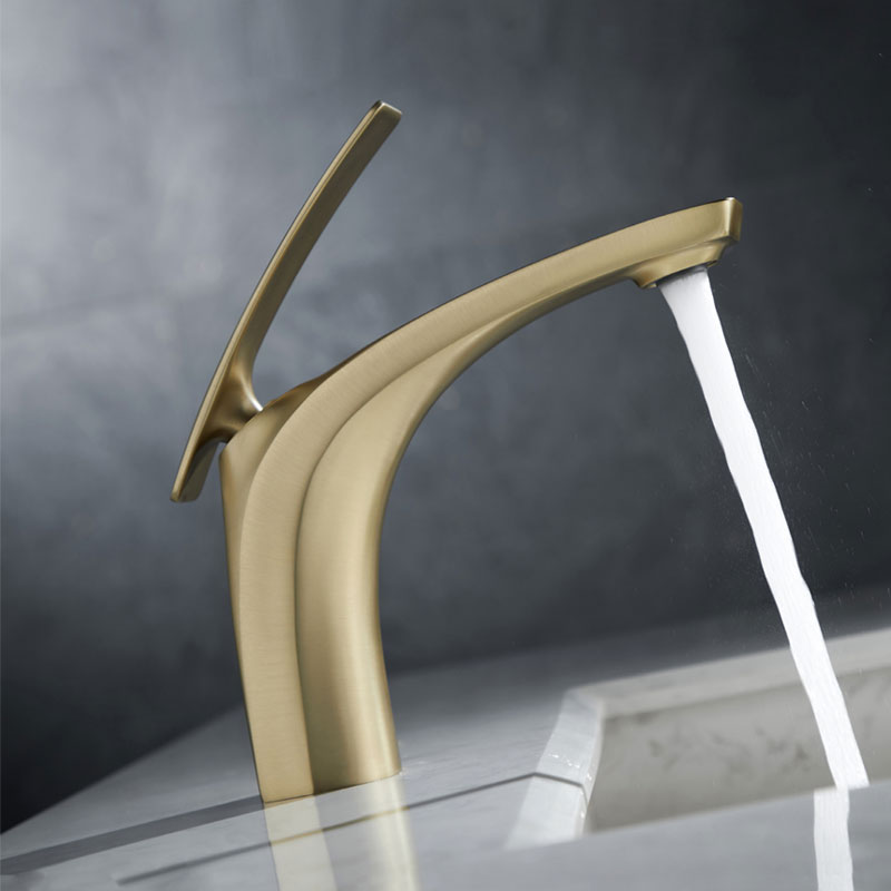 Brass Single Hole White Bathroom Sink Mixer Faucet-YSBF026