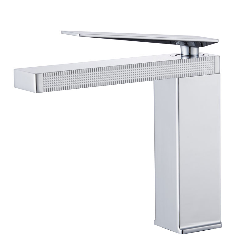 Gunmetal Gray Bathroom Square Basin Sink Mixer Faucet-YSBF027